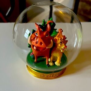 Disney Lion King Globe.  Simon, Timon, and Pumba inside a delicate glass globe.